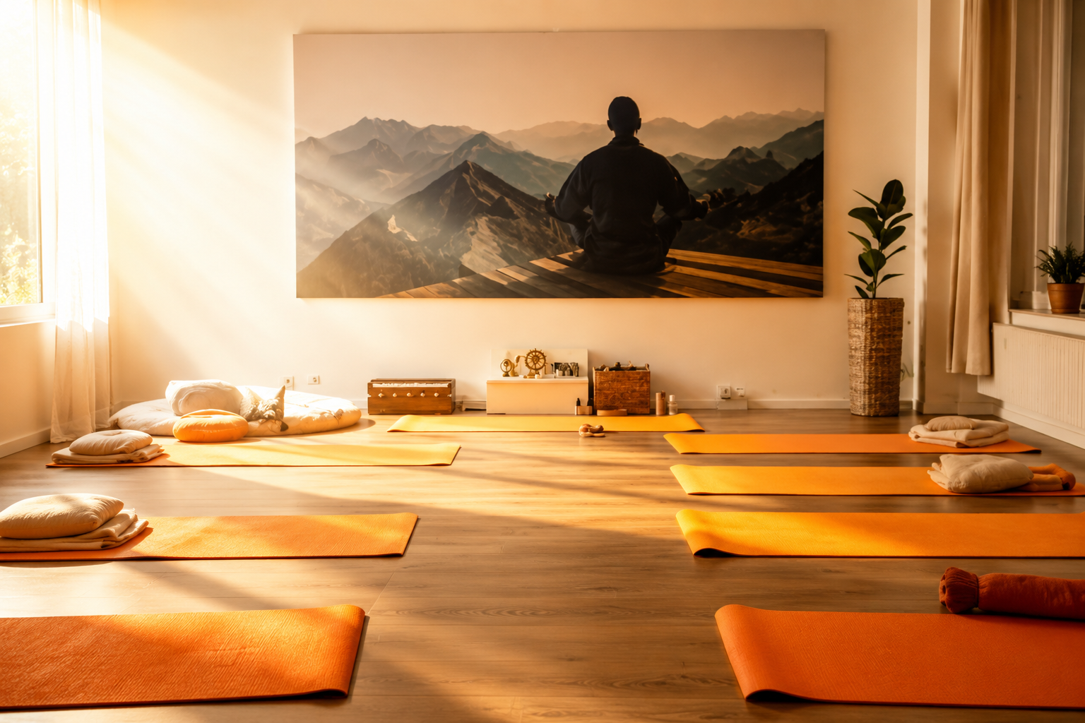 Unser Yoga-Raum Shiva heute – ein wenig mit KI aufpoliert :-)